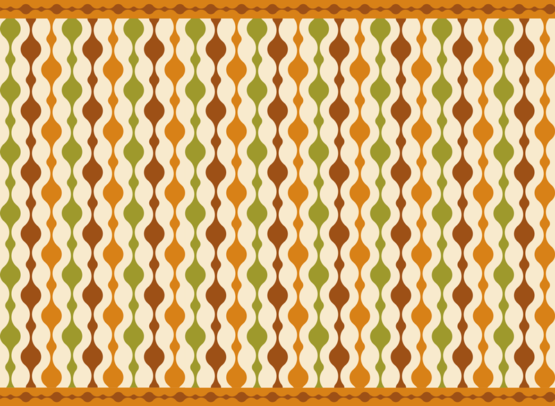 Wavy Lines Design striped vinyl carpet - TenStickers