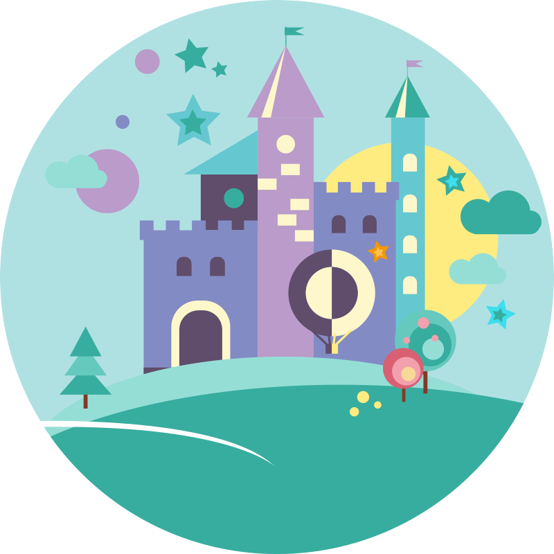 Fantasy Castle Play kids vinyl carpet - TenStickers
