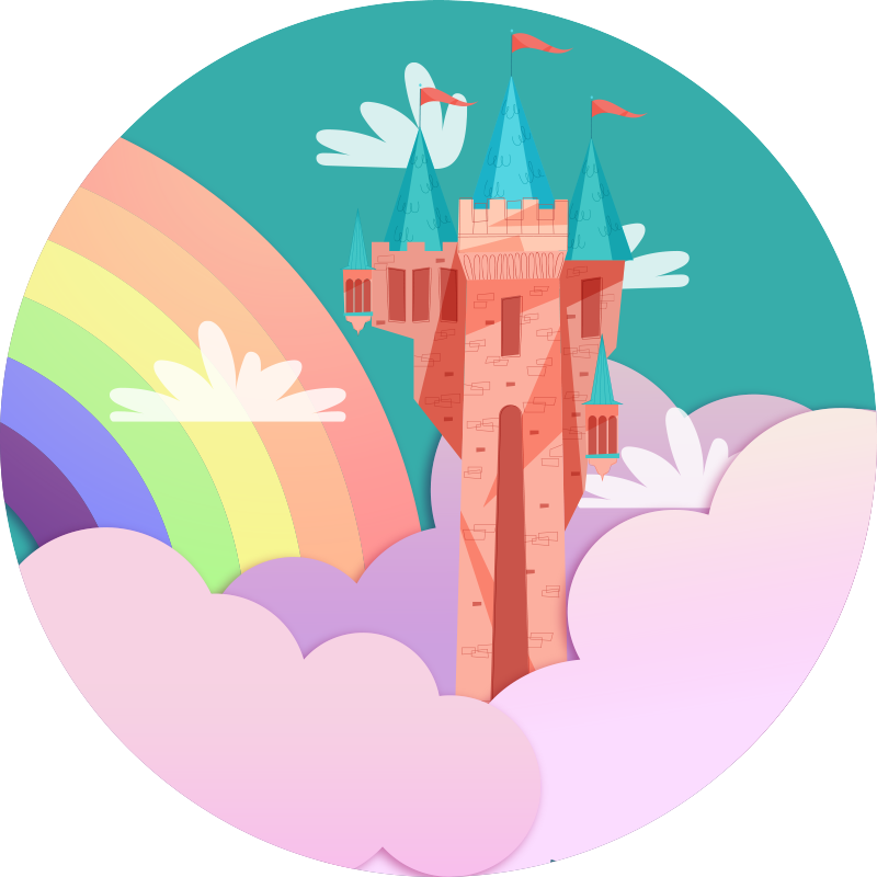 Castle Fantasy kids vinyl carpet - TenStickers