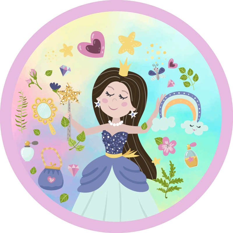 Fairytale Princess kids vinyl carpet - TenStickers
