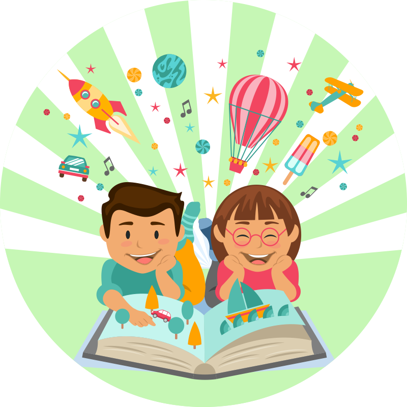 Imaginative Reading kids vinyl carpet - TenStickers