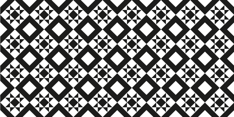 Monochrome Geometrics geometric vinyl carpet - TenStickers