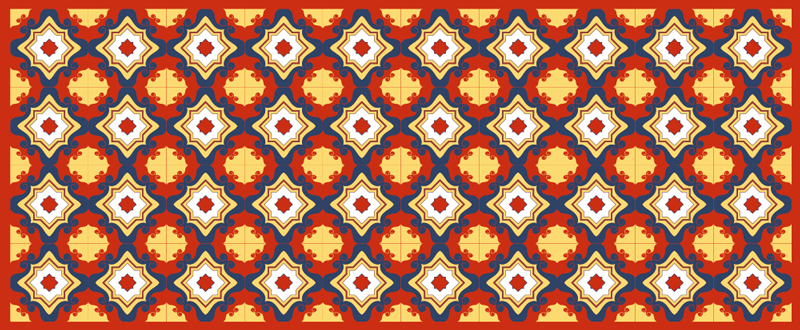 Mosaic vinyl carpet intricate mosaic runner - TenStickers