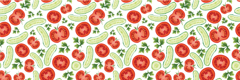 Vegetable Motif kitchen vinyl carpet - TenStickers
