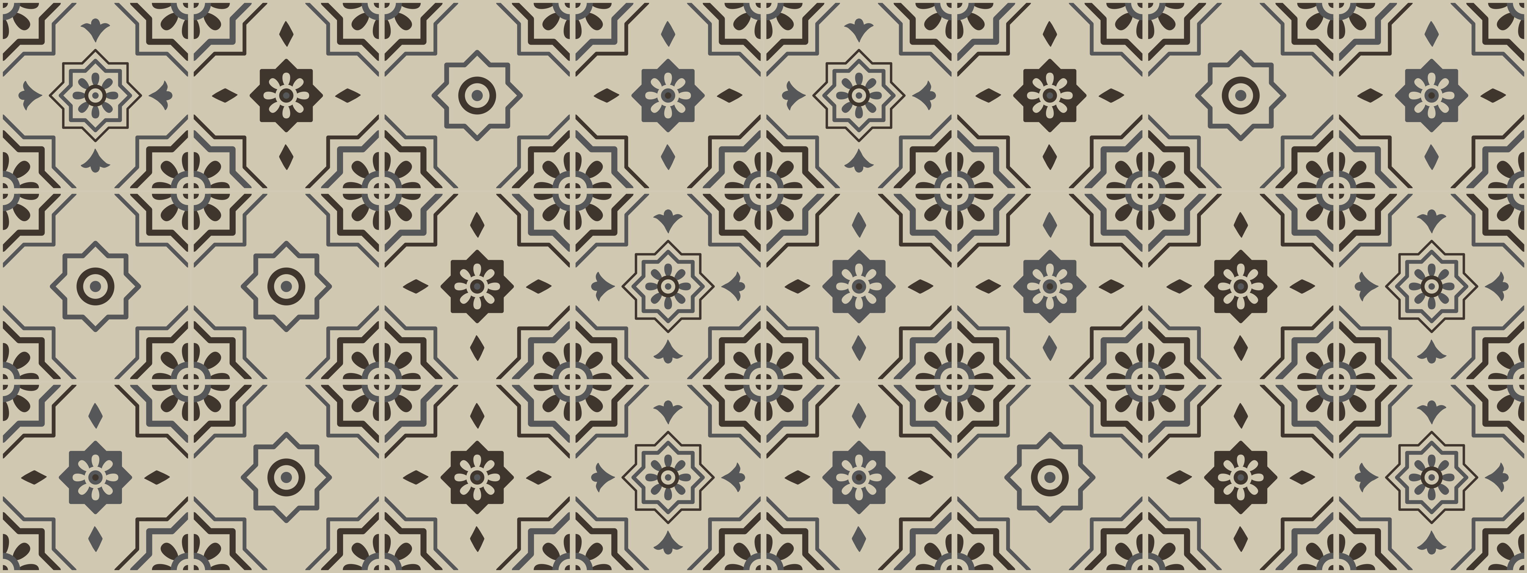 Patterned Runner tile vinyl carpet - TenStickers
