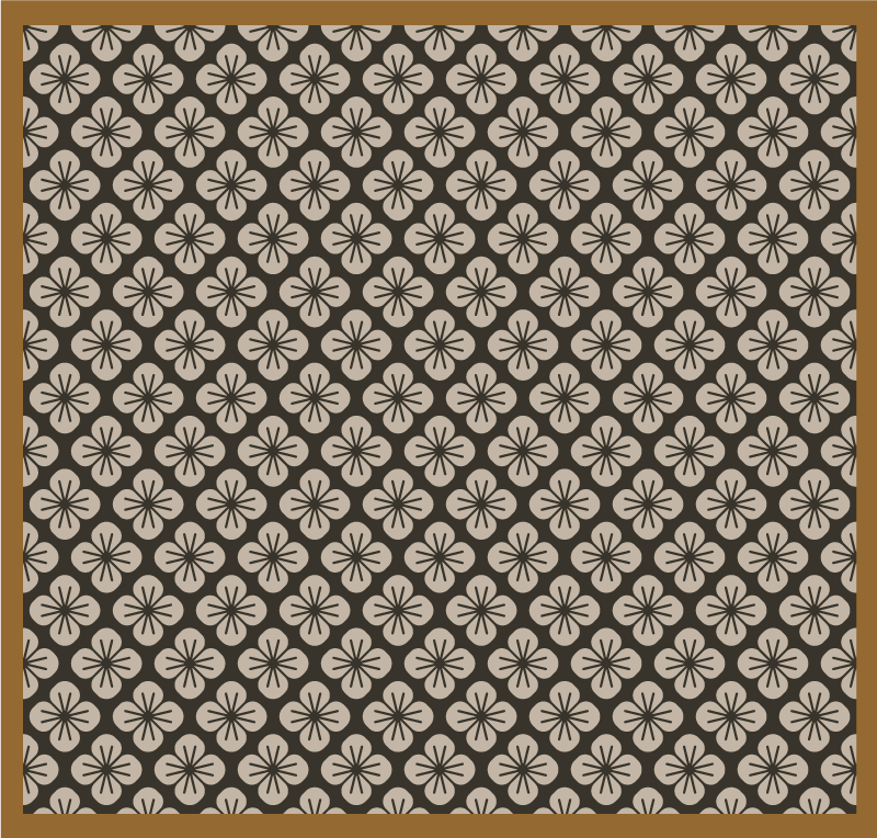 Geometric vinyl carpet floral geometric design - TenStickers