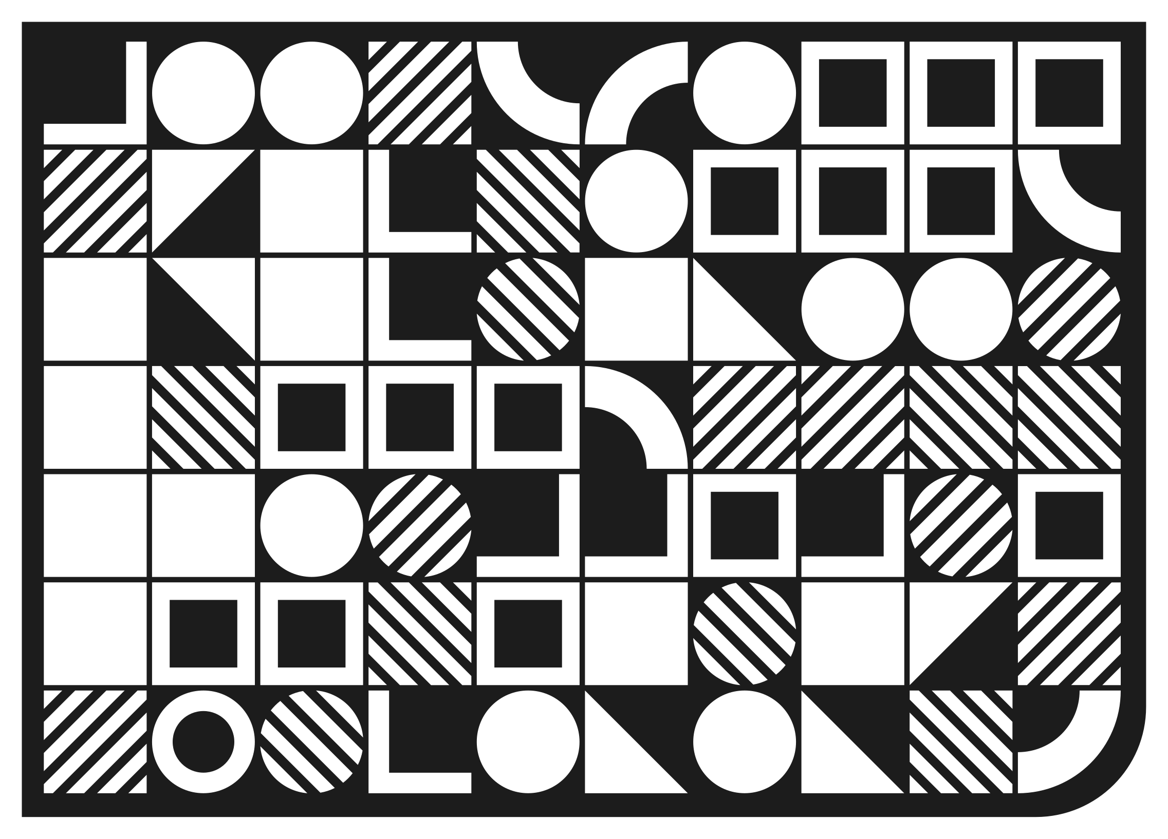 Geometric vinyl carpet in harmonious shapes - TenStickers