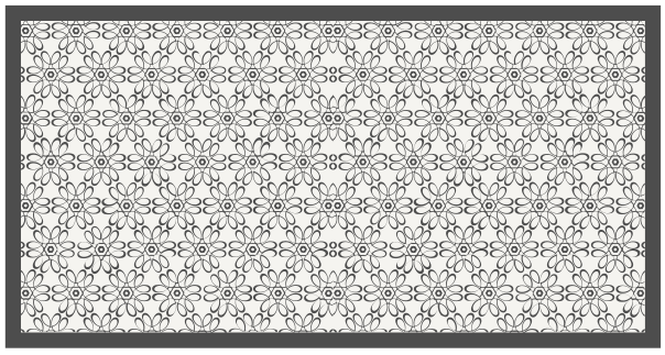 Floral vinyl carpet floral patterned runner - TenStickers