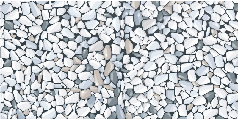 Pebble stone arrangement kitchen vinyl carpet - TenStickers