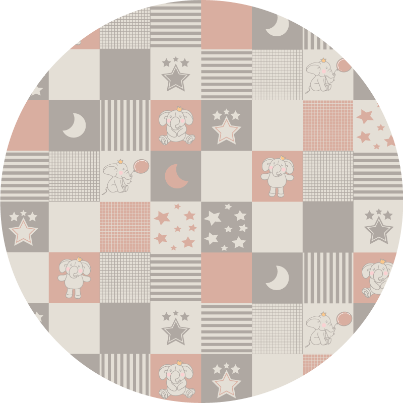 Children's Patchwork kids vinyl carpet - TenStickers