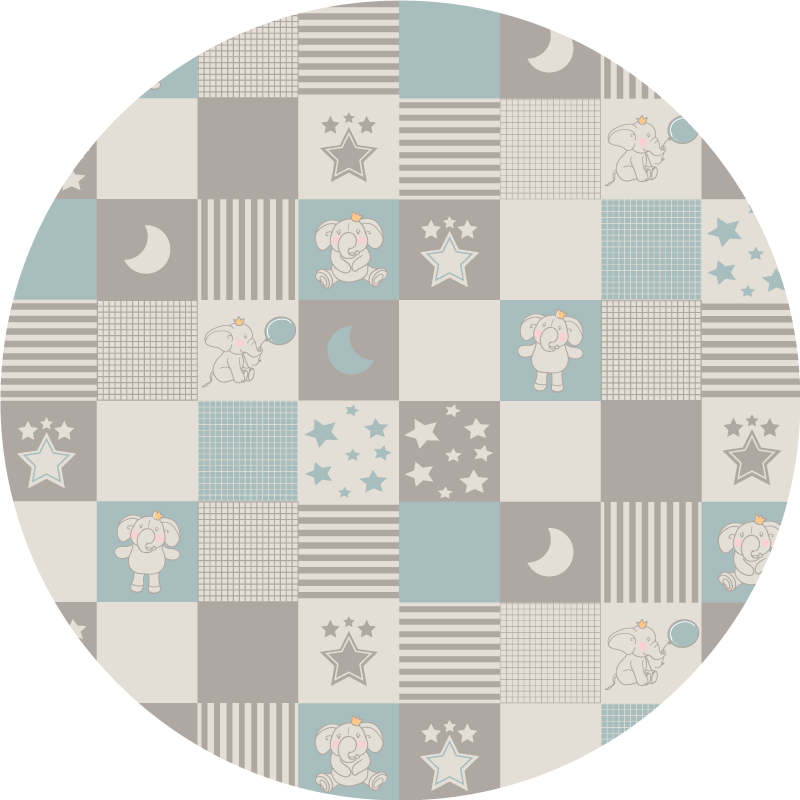 Playful Nursery Rounds kids vinyl carpet - TenStickers