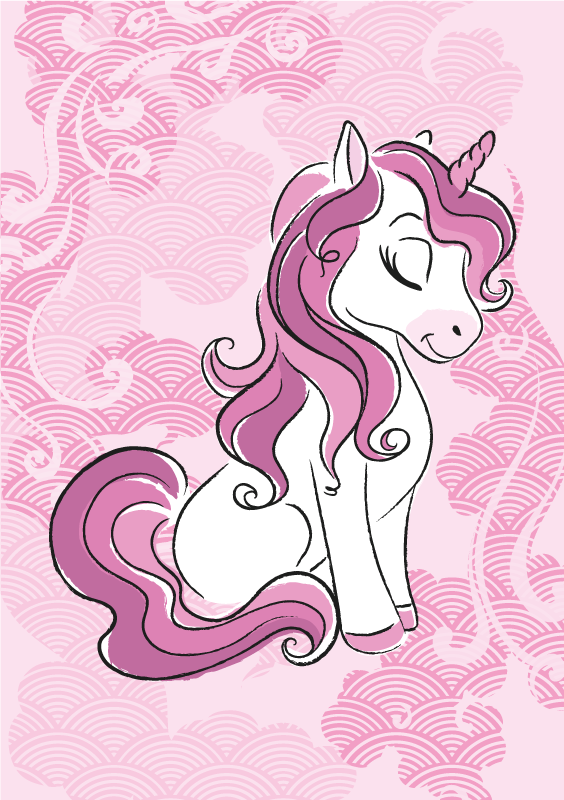 Enchanted Unicorn kids vinyl carpet - TenStickers