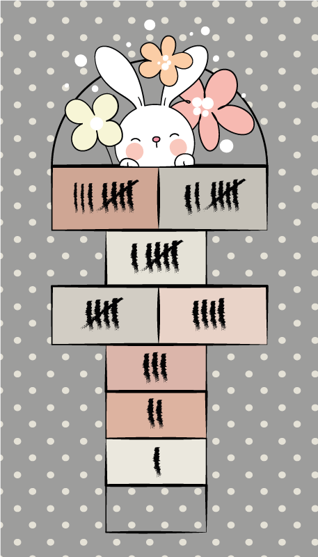 Hopscotch Gameplay nursery vinyl carpet - TenStickers