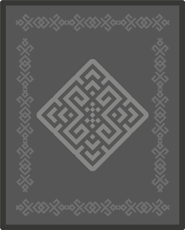 Intricate Geometric Pattern grey vinyl carpet - TenStickers