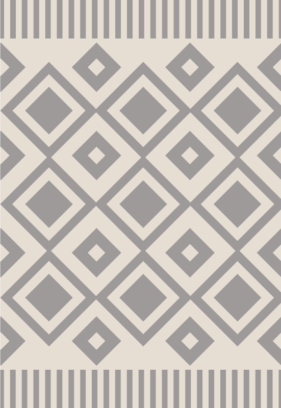 Grey elegant shapes geometric vinyl carpet - TenStickers