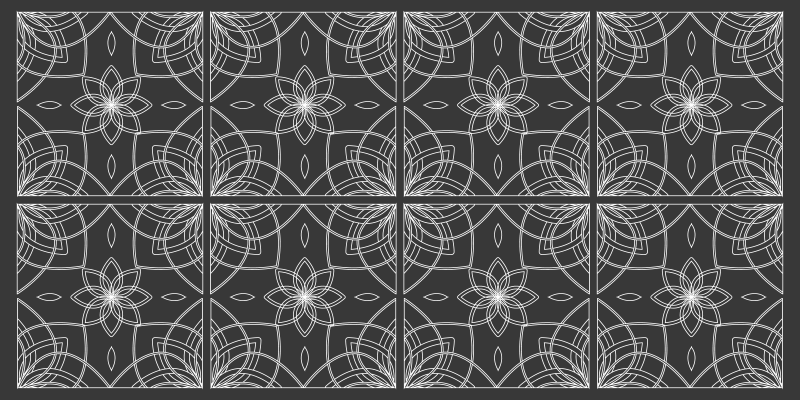 Botanical Sketch floral vinyl carpet - TenStickers