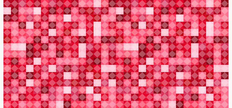 Red geometric pattern geometric vinyl carpet - TenStickers