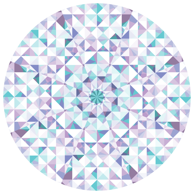 Geometric vinyl carpet in geometric kaleidoscope - TenStickers