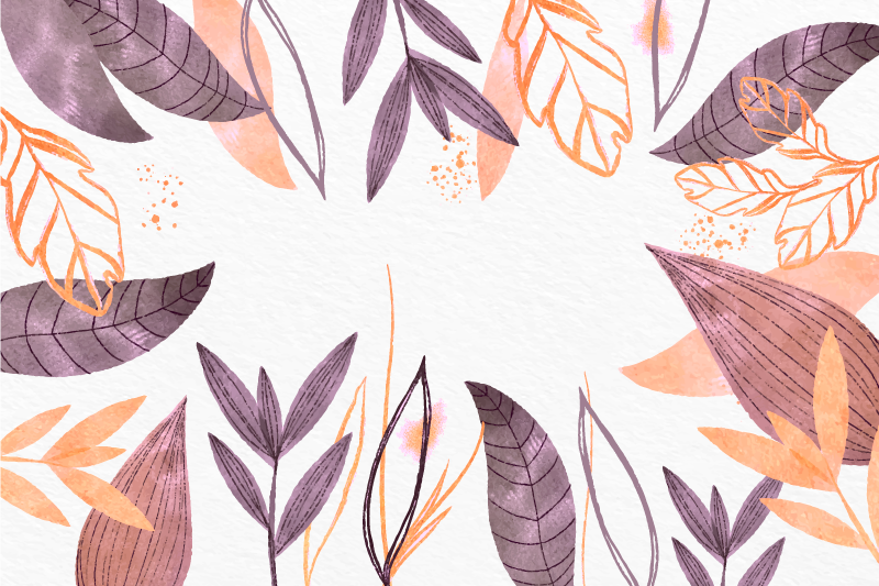 Gold ornamental leaves Vinyl rug home office - TenStickers