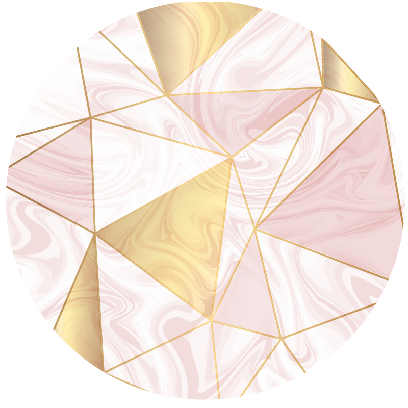 Geometric vinyl carpet in marble design - TenStickers