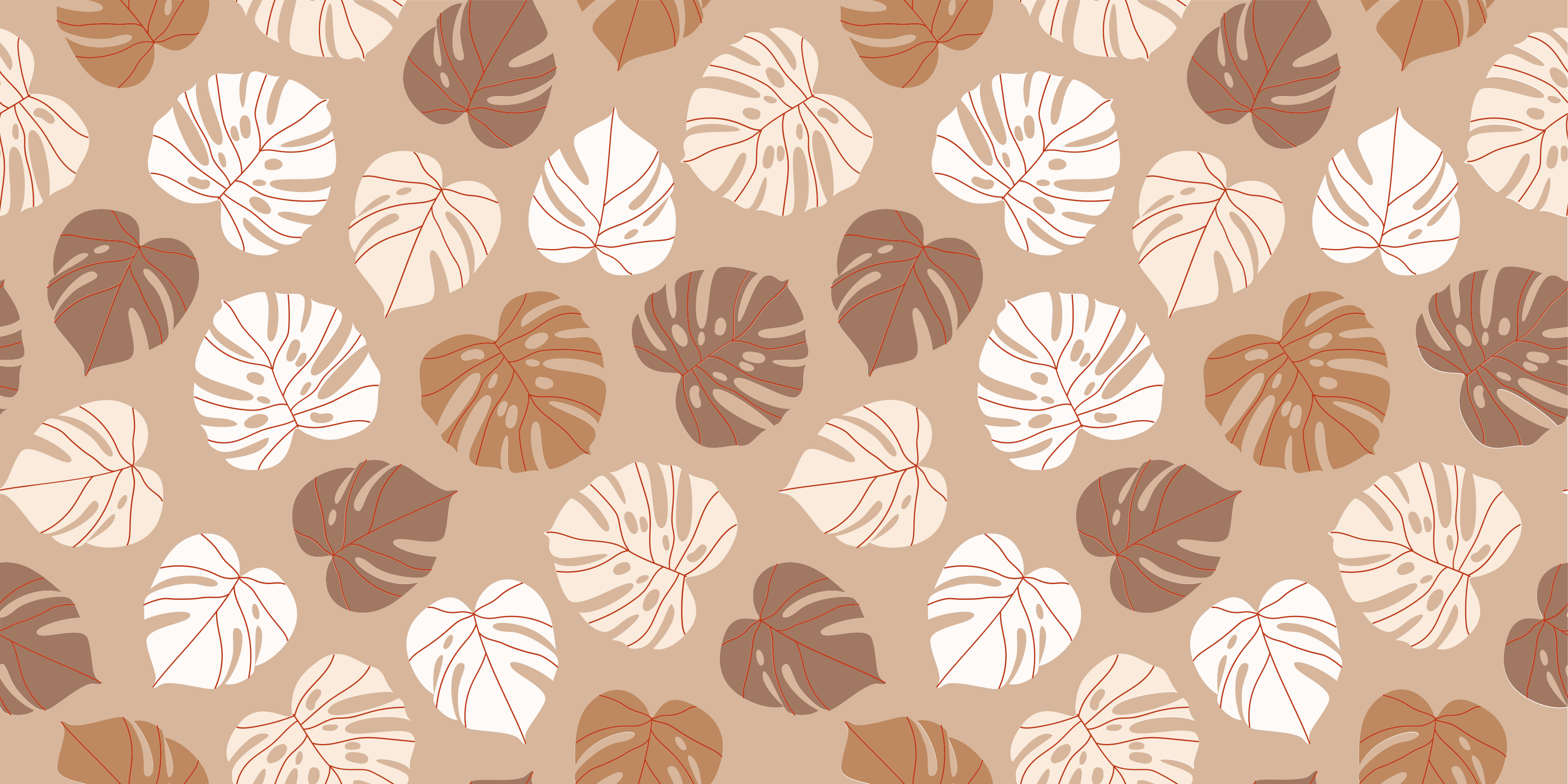 Monstera Delight floral vinyl carpet - TenStickers