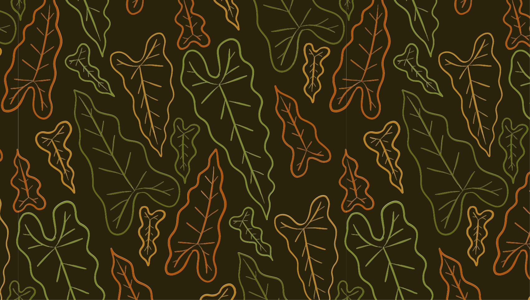 Leafy Contours floral vinyl carpet - TenStickers