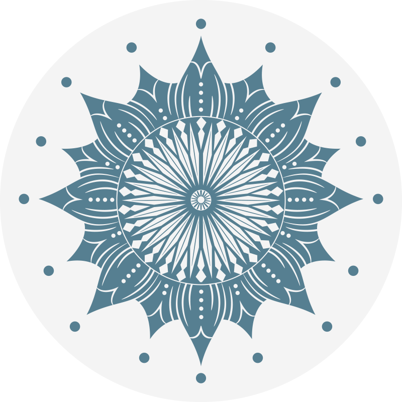 Mandala vinyl carpet intricate floral design - TenStickers