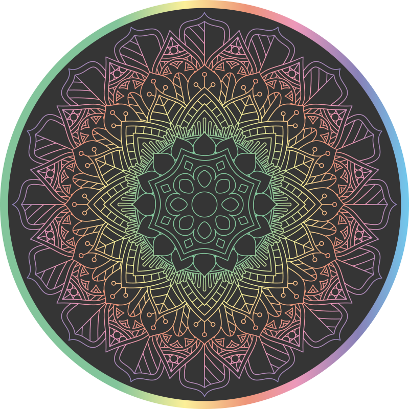 Mandala vinyl carpet for mandala meditation - TenStickers
