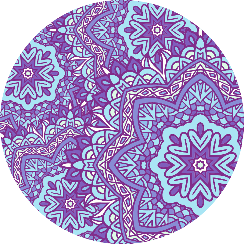 Lively purple motif mandala vinyl carpet - TenStickers
