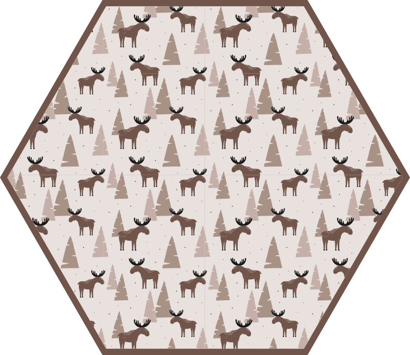 Moose Mountain Motif kids vinyl carpet - TenStickers