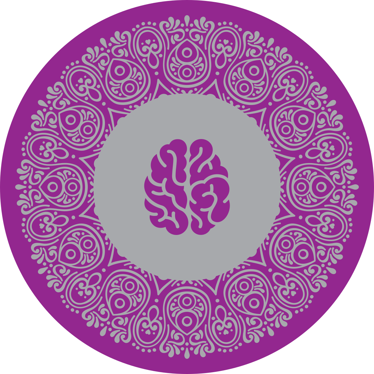 Mandala vinyl carpet mandala brain design - TenStickers