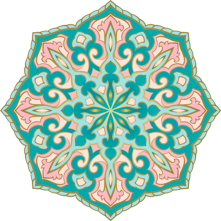Mandala-Inspired Medallion mosaic vinyl carpet - TenStickers