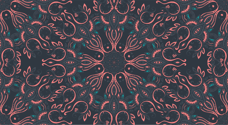 Paisley Octopus animal vinyl carpet - TenStickers