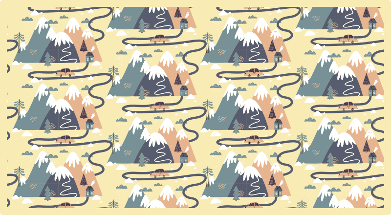Mountain Wildlife kids vinyl carpet - TenStickers