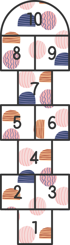 Hopscotch Numbers alphabet vinyl carpet - TenStickers