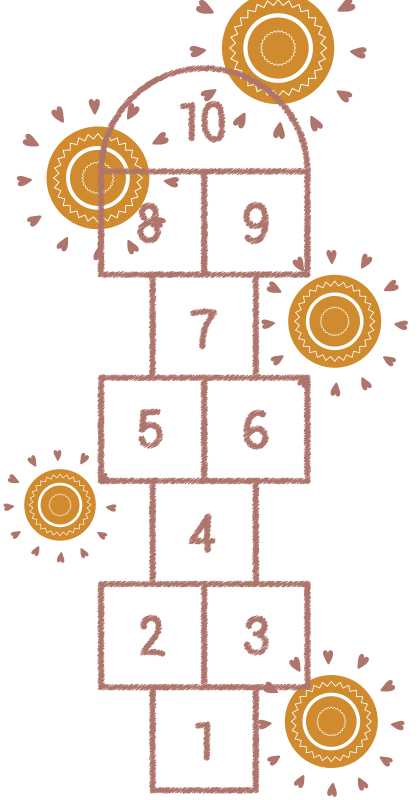 Hopscotch Playground game vinyl carpet - TenStickers