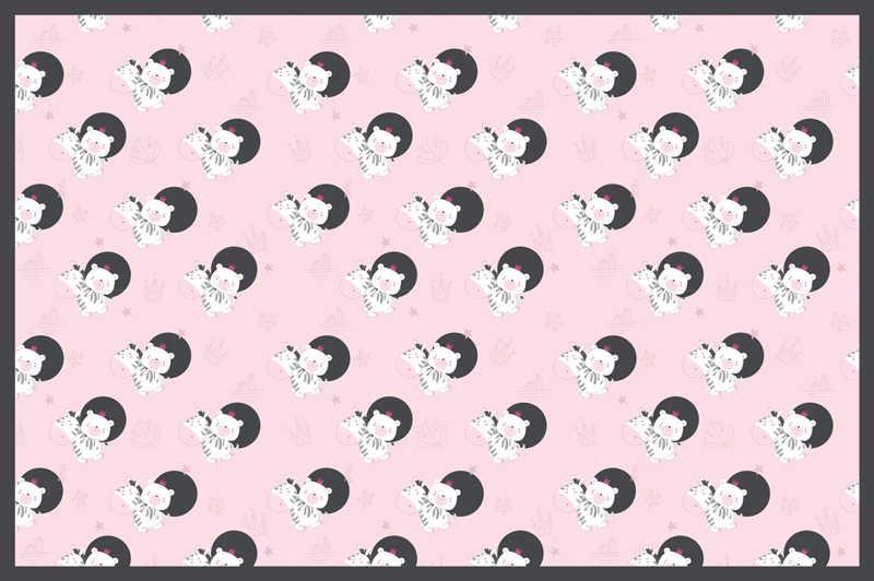 Playful Ballerina Graphic kids vinyl carpet - TenStickers