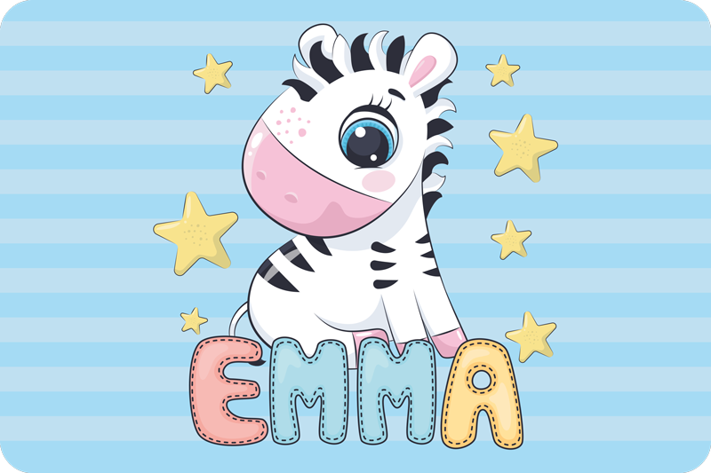 Zebra Striped Fun kids vinyl carpet - TenStickers