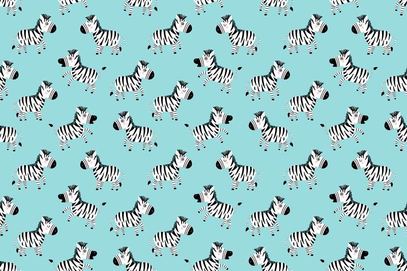 Cartoon Zebras kids vinyl carpet - TenStickers