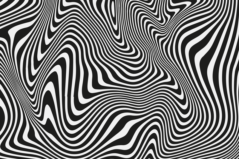 Optical Wave Pattern geometric vinyl carpet - TenStickers