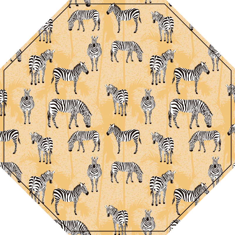 Zebra Safari Pattern animal print vinyl carpet - TenStickers