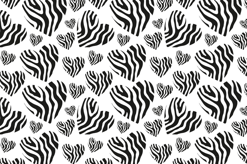 Zebra Stripes Pattern animal print vinyl carpet - TenStickers