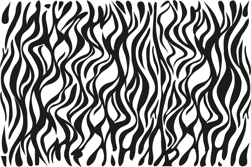 Zebra-Inspired Pattern animal print vinyl carpet - TenStickers