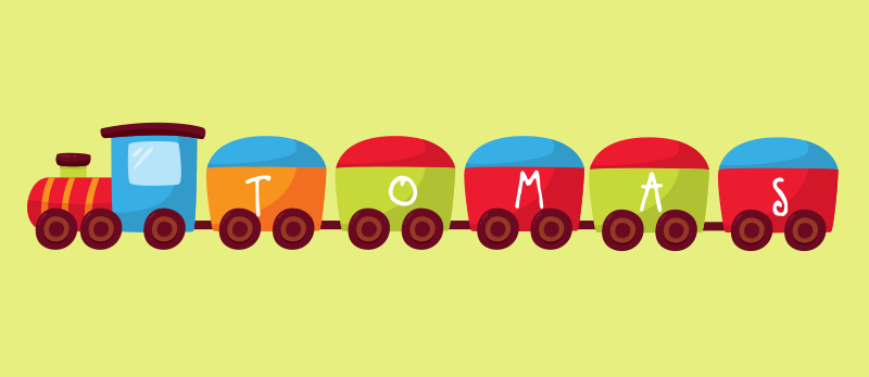 Personalized Train custom vinyl carpet - TenStickers