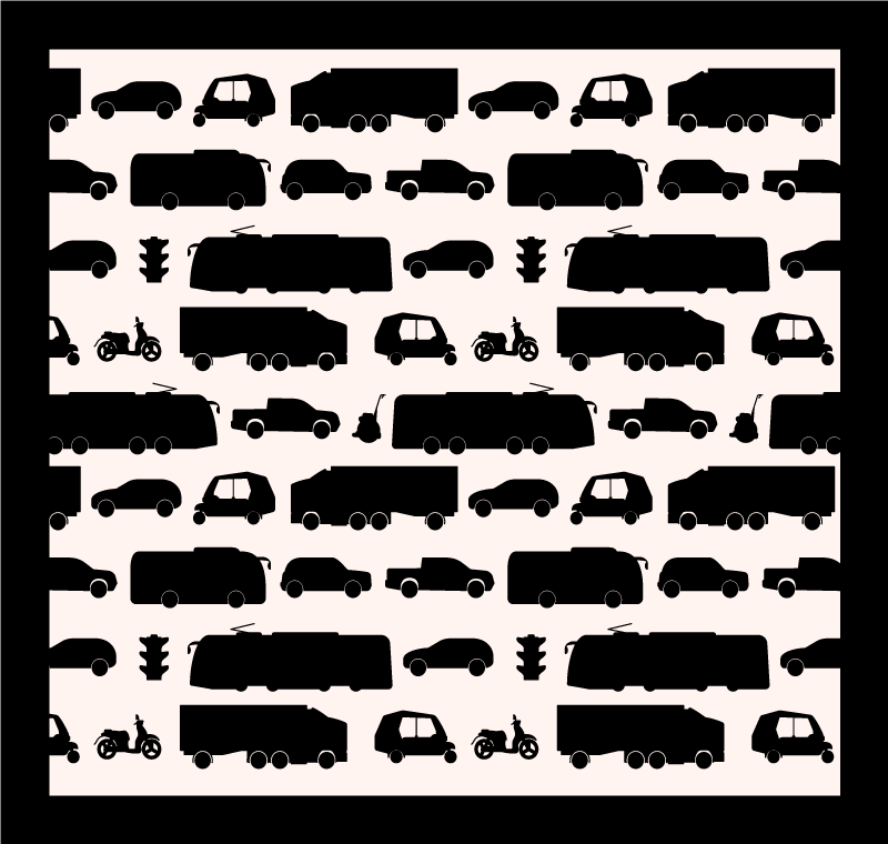 Vehicle Silhouettes road vinyl carpet - TenStickers
