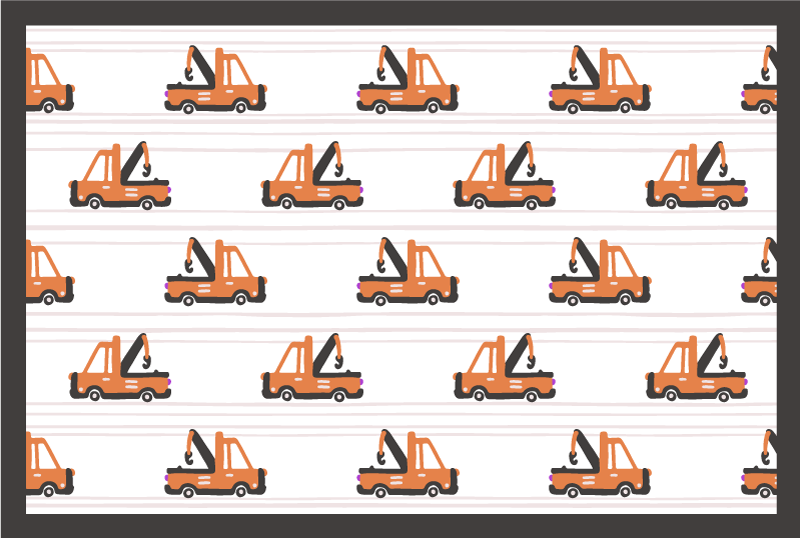 Toy Crane Pattern kids vinyl carpet - TenStickers