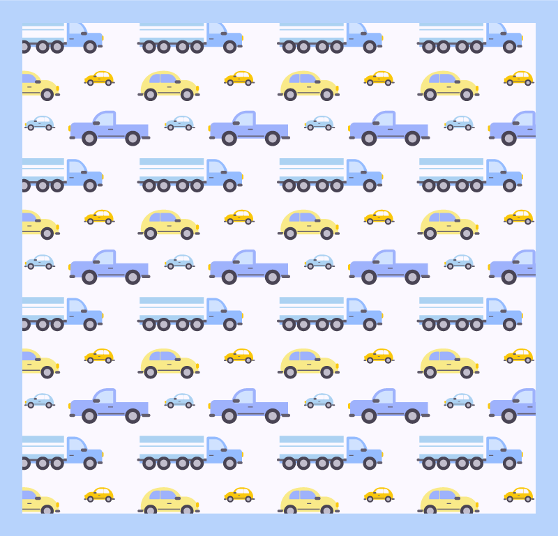 Playful Traffic Theme kids vinyl carpet - TenStickers