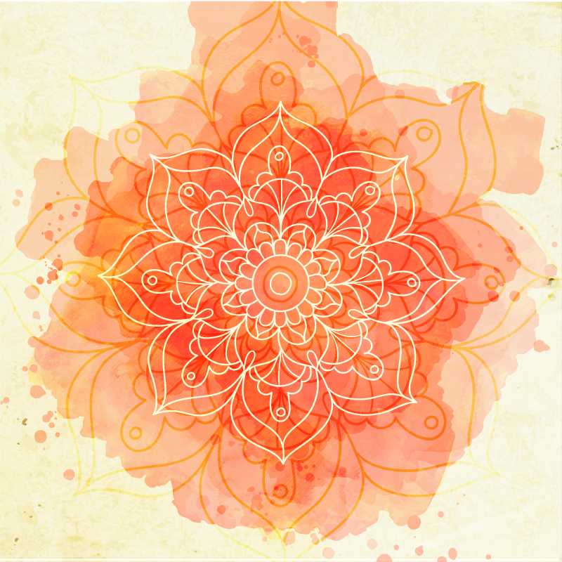 Mandala bloom mandala vinyl carpet - TenStickers