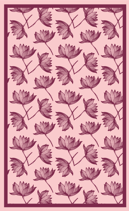 Floral vinyl carpet floral pattern decor - TenStickers
