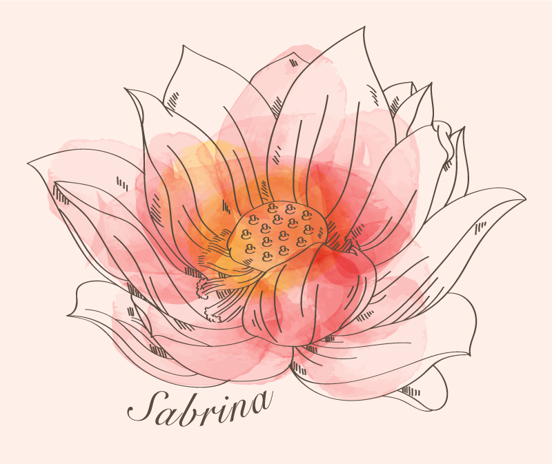 Customizable Lotus custom vinyl carpet - TenStickers